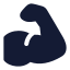 Bodypartmuscle icon with solid standard style