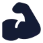Bodypartmuscle icon with solid standard style