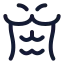 Bodypartsixpack icon with stroke standard style