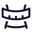 Bodyweight icon with stroke sharp style