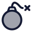 Bomb icon with duotone standard style