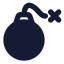 Bomb icon with solid standard style