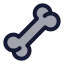 Bone icon with duotone standard style