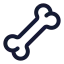 Bone icon with stroke rounded style