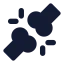 Bone icon with solid standard style