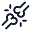 Bone icon with stroke rounded style