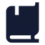 Book icon with solid sharp style