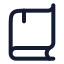 Book icon with stroke rounded style