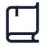 Book icon with stroke sharp style