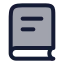 Book icon with duotone rounded style