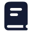Book icon with solid rounded style