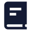 Book icon with solid sharp style