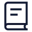 Book icon with stroke sharp style