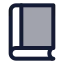 Book icon with duotone standard style