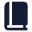 Book icon with solid rounded style