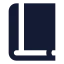 Book icon with solid sharp style