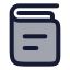 Book icon with duotone rounded style