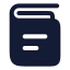 Book icon with solid rounded style