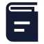 Book icon with solid sharp style