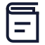 Book icon with stroke sharp style