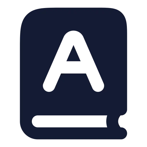 Book A Icon in Solid Rounded style