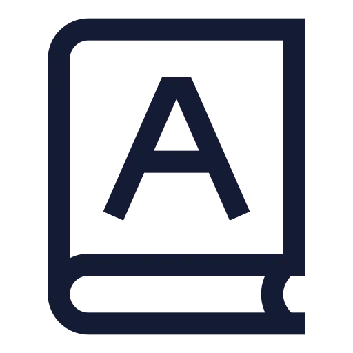 Book A Icon in Stroke Sharp style