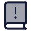 Bookalert icon with duotone standard style