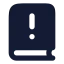 Bookalert icon with solid rounded style