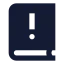 Bookalert icon with solid sharp style