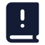 Bookalert icon with solid standard style