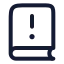Bookalert icon with stroke rounded style