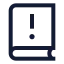 Bookalert icon with stroke sharp style