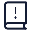 Bookalert icon with stroke standard style
