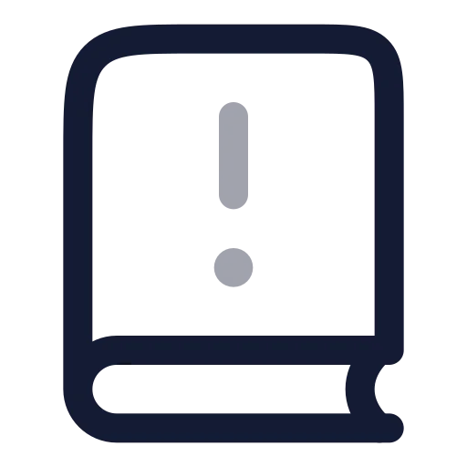 Book Alert Icon in Twotone Rounded style