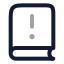 Bookalert icon with twotone rounded style