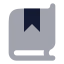 Bookbookmark icon with bulk rounded style