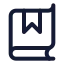 Bookbookmark icon with stroke standard style