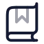 Bookbookmark icon with twotone rounded style