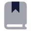 Bookbookmark icon with bulk rounded style