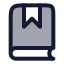 Bookbookmark icon with duotone rounded style