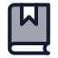 Bookbookmark icon with duotone standard style