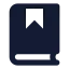 Bookbookmark icon with solid standard style