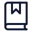 Bookbookmark icon with stroke standard style