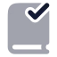Bookcheck icon with bulk rounded style