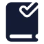 Bookcheck icon with solid standard style