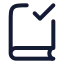 Bookcheck icon with stroke rounded style
