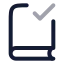 Bookcheck icon with twotone rounded style
