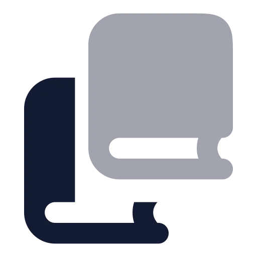 Book Copy Icon in Bulk Rounded style