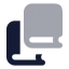 Bookcopy icon with bulk rounded style