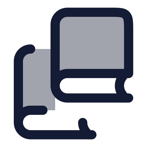 Book Copy Icon in Duotone Rounded style